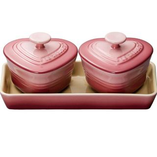 ルクルーゼ(LE CREUSET)のルクルーゼ　プチラムカンダムールセット　ナチュラルピンク(食器)