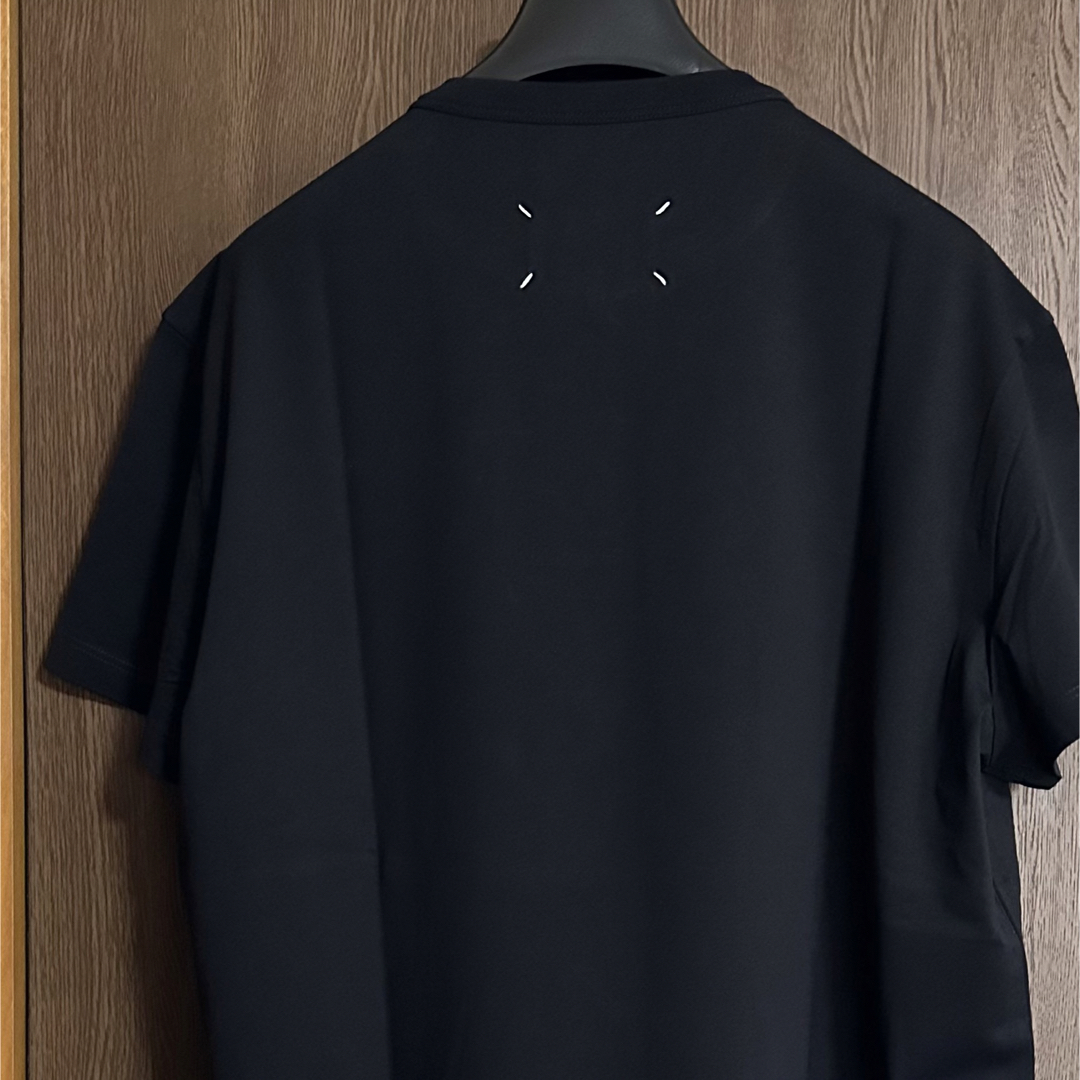 黒L新品 メゾン マルジェラ リバースロゴ Tシャツ メンズ オールブラック