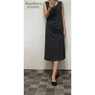 美品 マックスマーラ Max Mara ノースリープ ドレープ