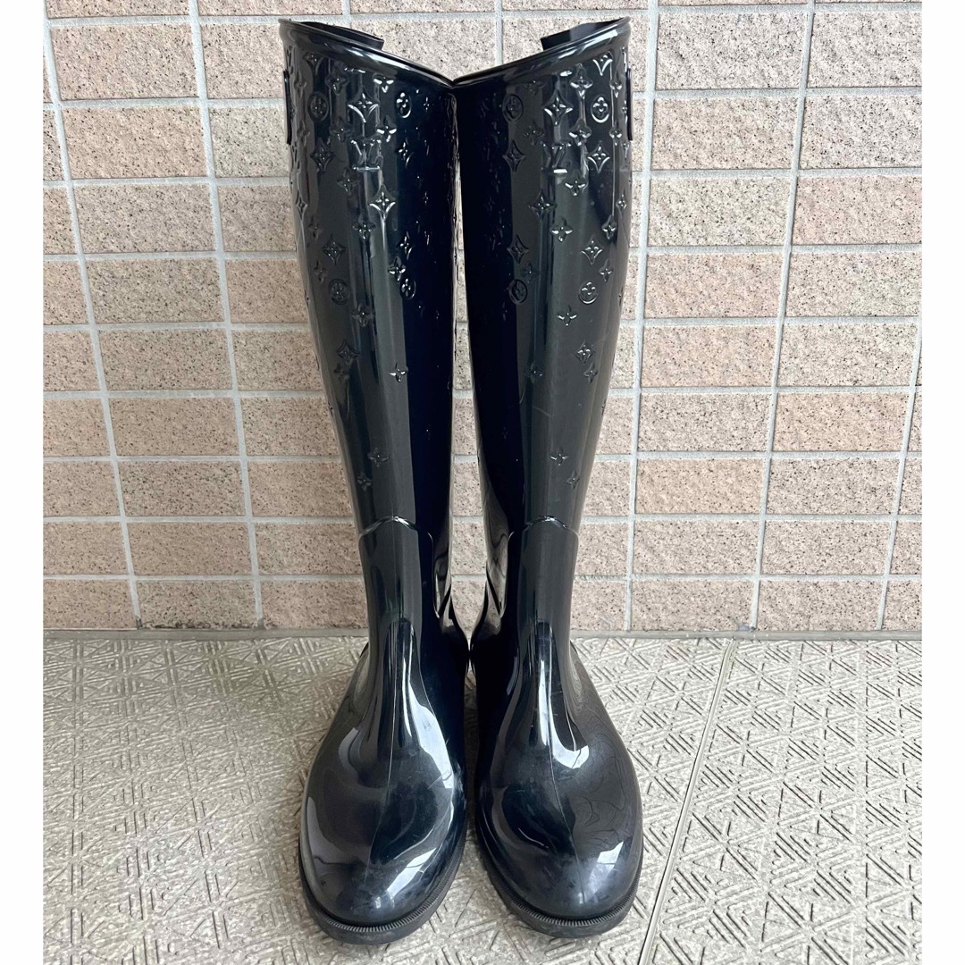 Louis Vuitton - Drops Monogram Rain Boots 37