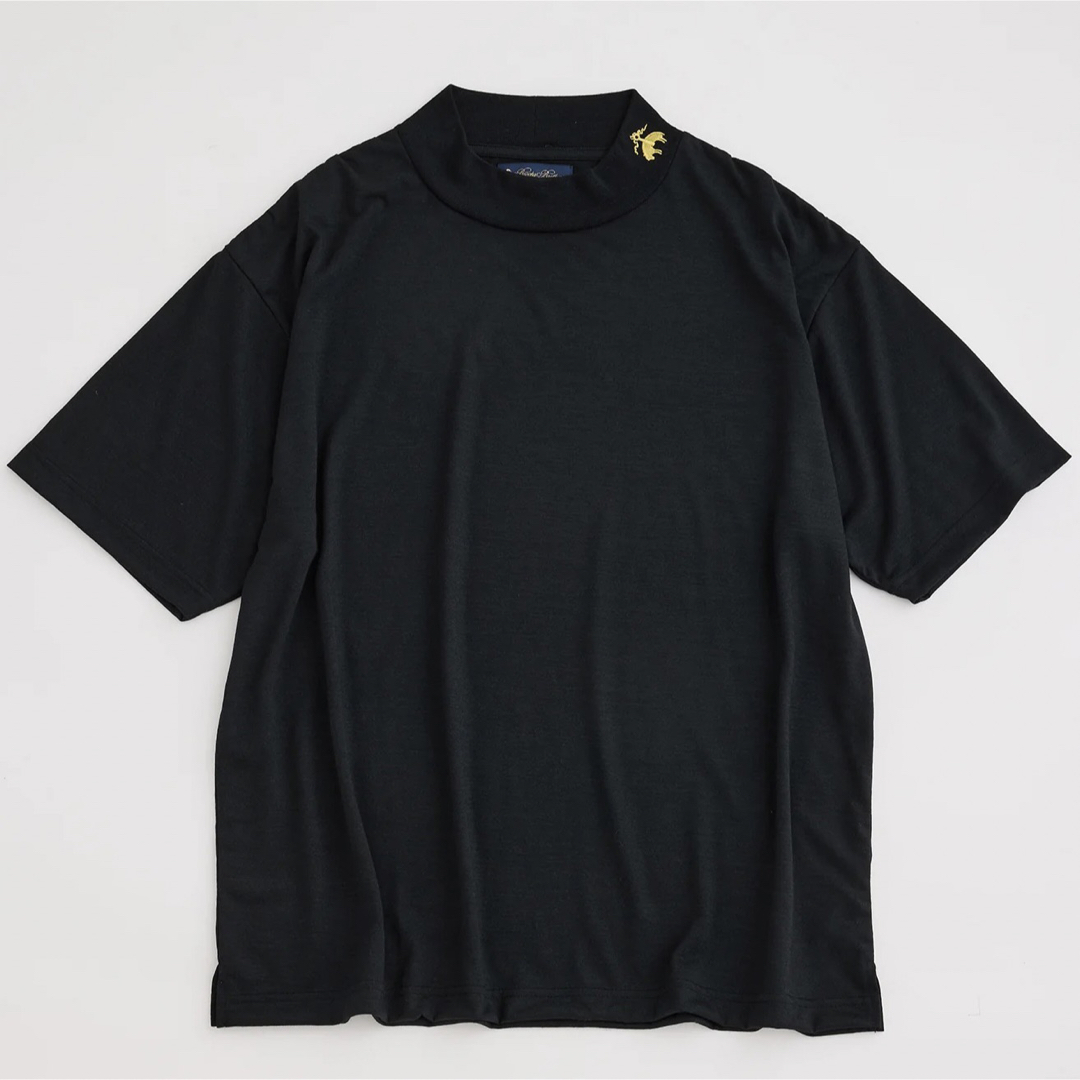 BIOTOP 別注 限定 ブルックスブラザーズ モックネック Tシャツ 黒 M