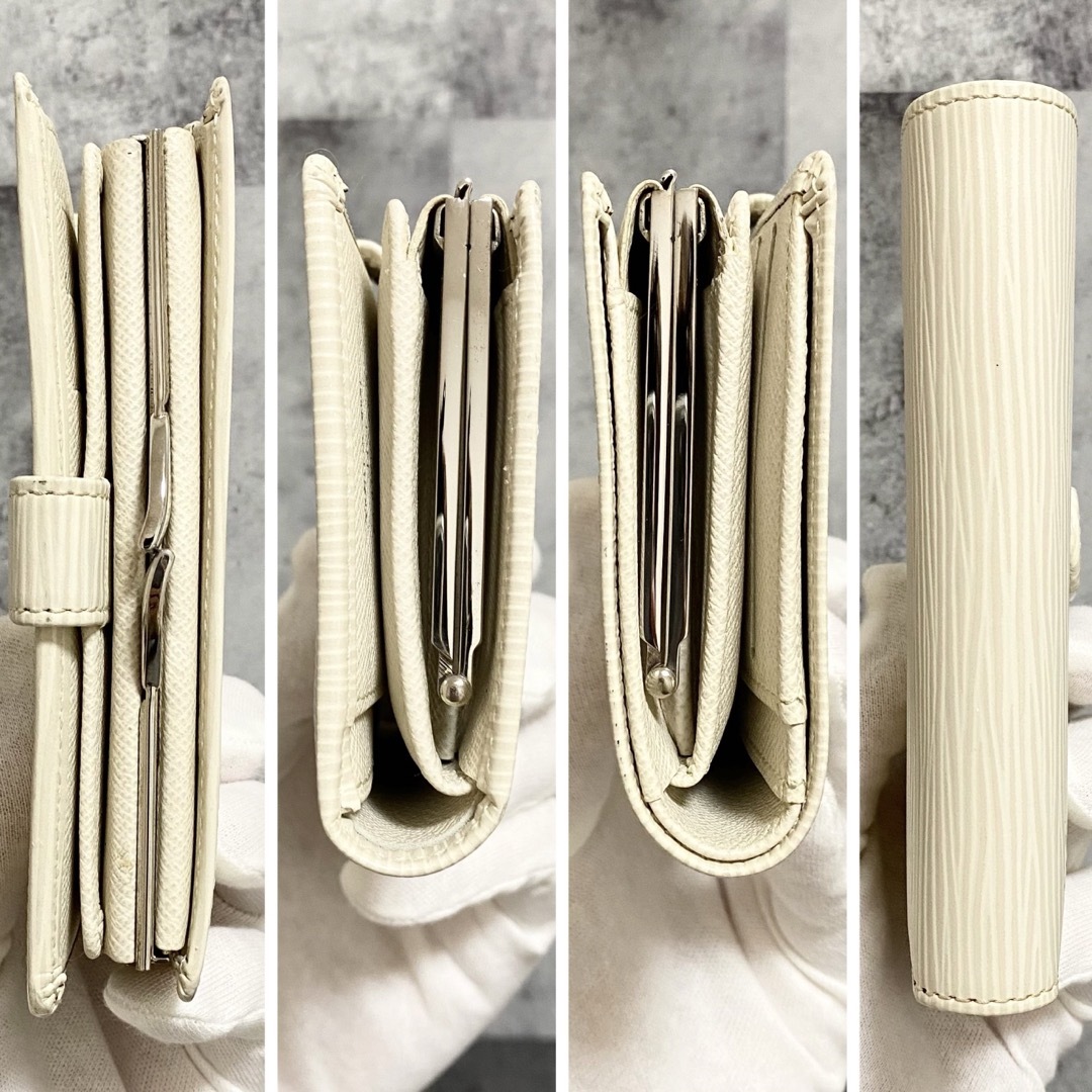 超激レア色 未使用級美品⭐️ ルイヴィトン エピ ヴィエノワ 白 がま口