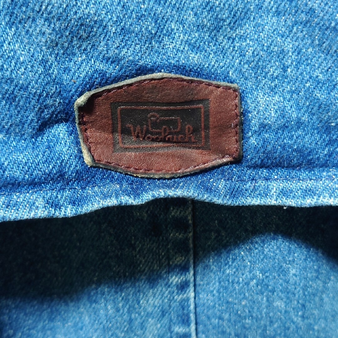 WOOLRICH   WOOLRICH's USA製 レザー襟 デニムダスターコート