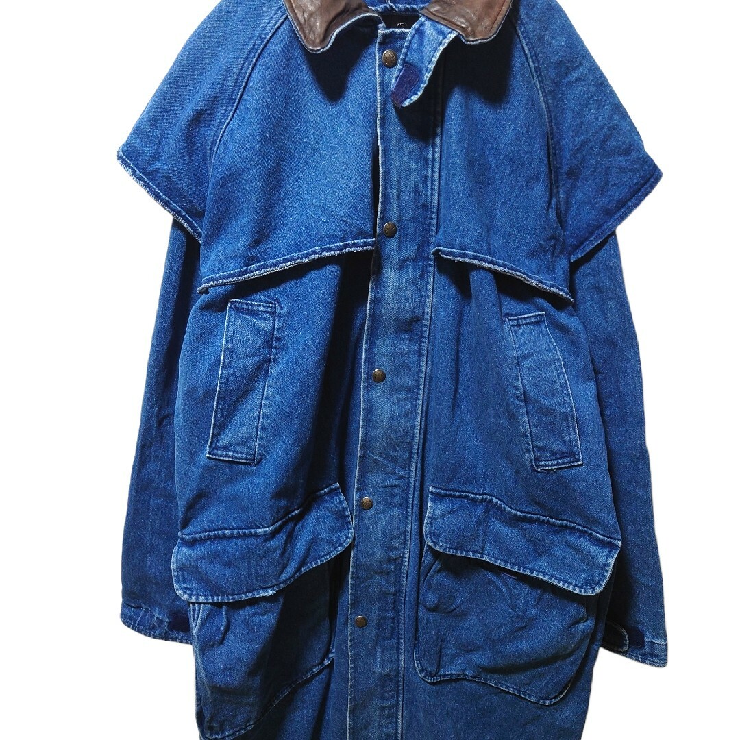 WOOLRICH】80's USA製 レザー襟 デニムダスターコート S044 | www