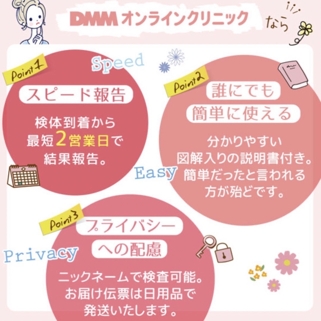 匿名配送　未開封　尿検査　性病検査キット 女性 【4項目A】DMM.com コスメ/美容のキット/セット(その他)の商品写真