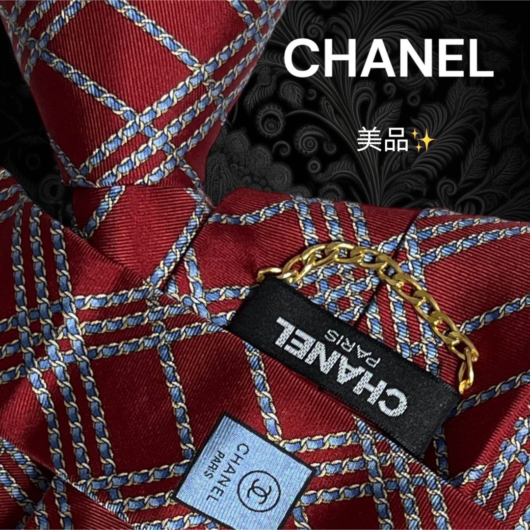 ✨️美品✨️ CHANEL イタリア製 ココマーク ロゴ チェック チェーン