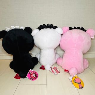 いたずらぐまのグルーミー ぬいぐるみ スタンダード ホワイト モノブラック