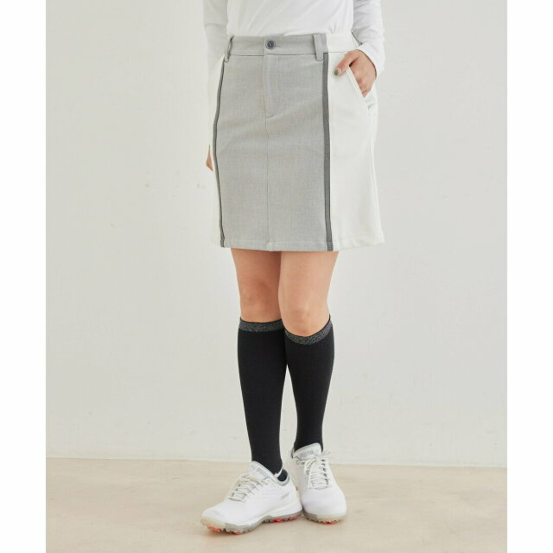 JUN&ROPE’(ジュンアンドロペ)の【グレー（07）】【L】ライン切替セミAラインスカート レディースのスカート(ロングスカート)の商品写真