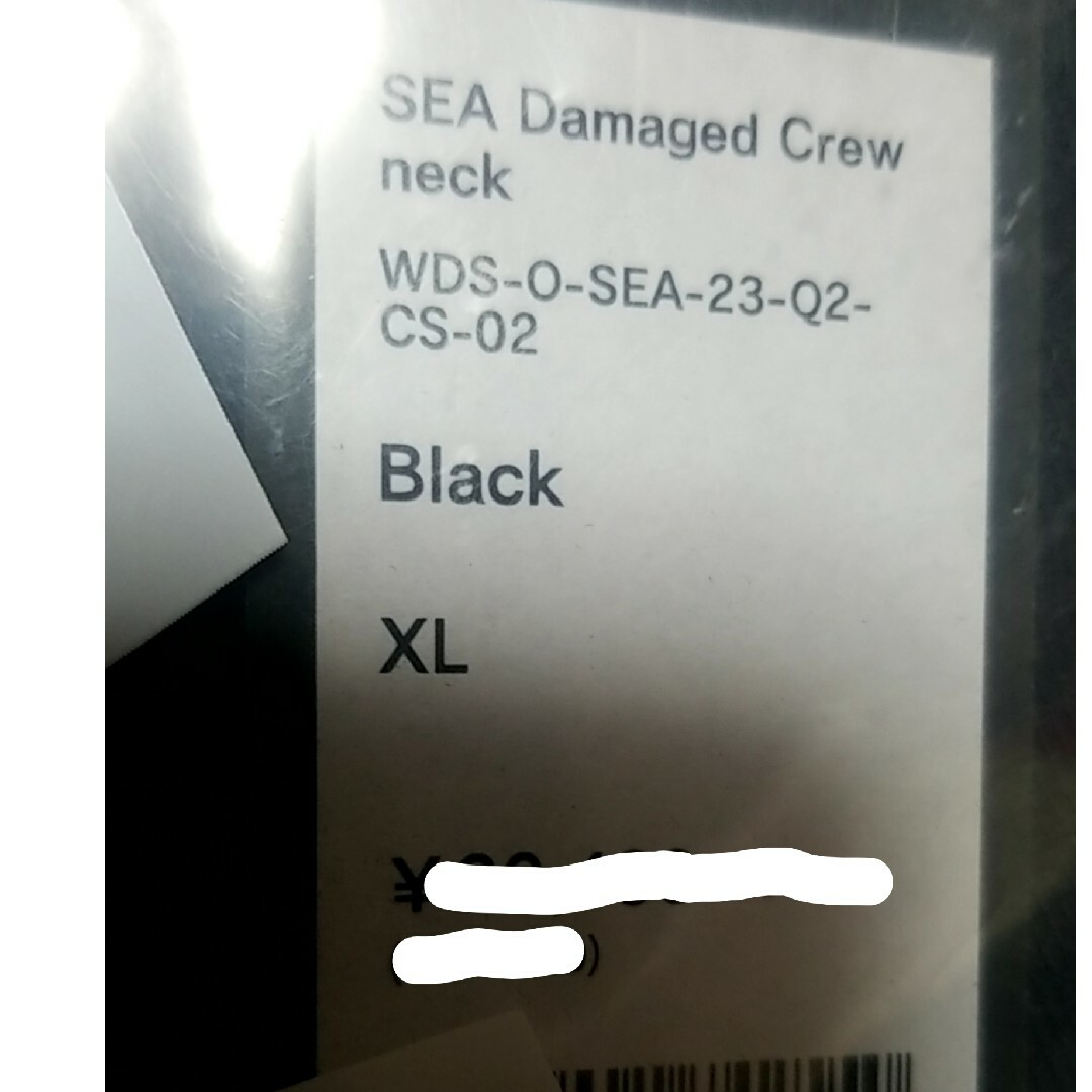 WIND AND SEA SEA DAMAGED CREW NECK BLACKの通販 by コム's shop｜ウィンダンシーならラクマ