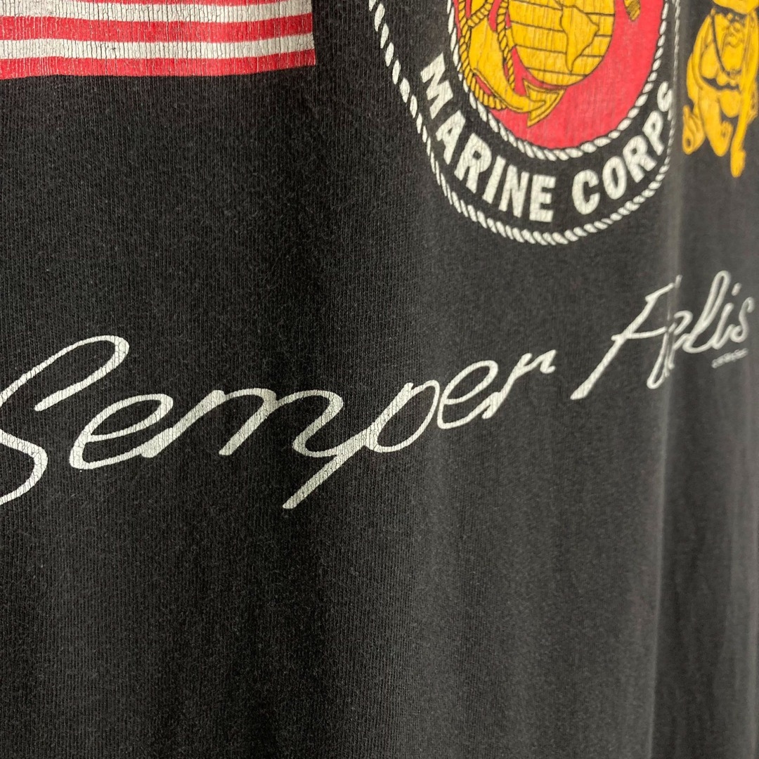 ART VINTAGE(アートヴィンテージ)の【レアデザイン】90s USMC 米軍 アメリカ海兵隊 半袖 Tシャツ 2XL メンズのトップス(Tシャツ/カットソー(半袖/袖なし))の商品写真