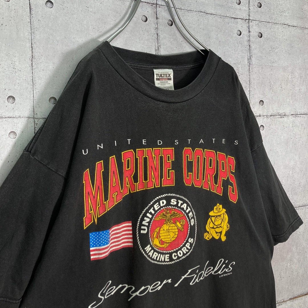 ART VINTAGE(アートヴィンテージ)の【レアデザイン】90s USMC 米軍 アメリカ海兵隊 半袖 Tシャツ 2XL メンズのトップス(Tシャツ/カットソー(半袖/袖なし))の商品写真