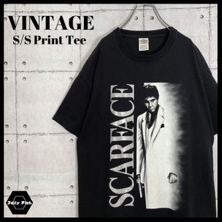 アートヴィンテージ(ART VINTAGE)の【入手困難】SCARFACE/スカーフェイス 半袖 プリントTシャツ 黒 L(Tシャツ/カットソー(半袖/袖なし))