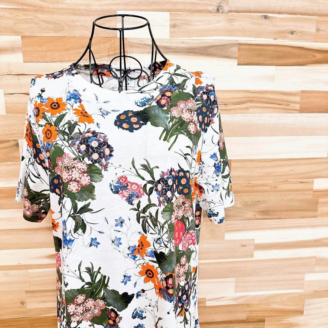 Erdem 未使用【アーデム×エイチアンドエム】花柄 総柄 半袖Tシャツ M 白×カラフルの通販 by ChaliceWeLL*購入申請、早急にご対応いたします(_ _*)|アーデムならラクマ