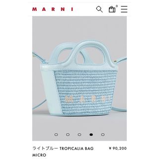 マリーニ(MARINI)のマルニ　MARNI MICRO かごバッグ　ライトブルー　ショルダーバッグ(かごバッグ/ストローバッグ)