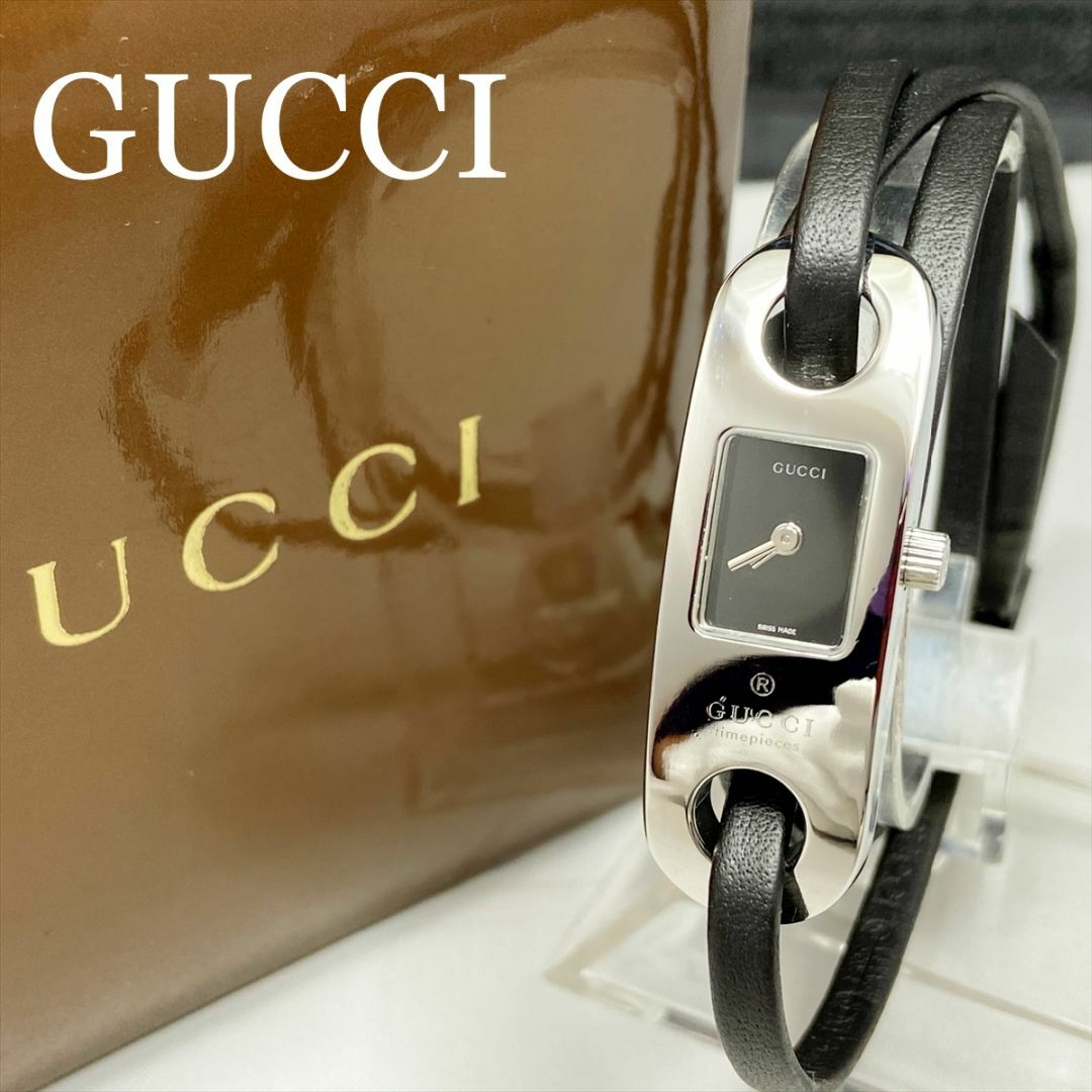 日本直売 グッチGUCCI 1800L 新品電池 ブルー文字盤 レディース腕時計