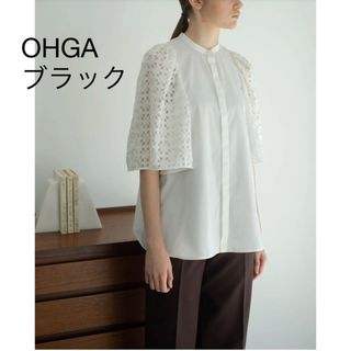 OHGA オーガ LACE FLOWER BLACK