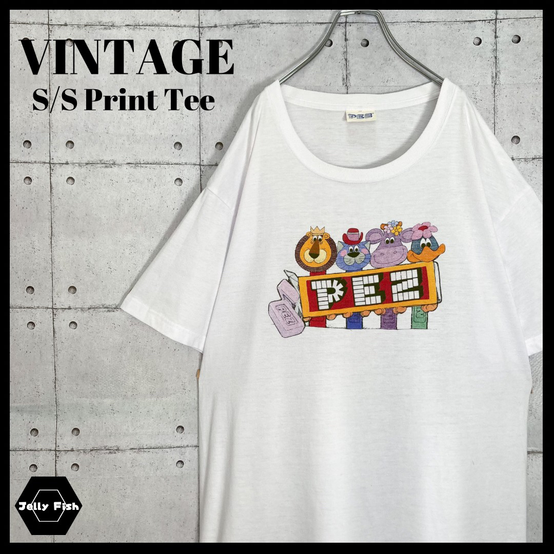 【希少】90s PEZ ペッツ ロゴプリント Tシャツ 企業モノ ブラック XL