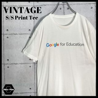 アートヴィンテージ(ART VINTAGE)の【希少】Google/グーグル ロゴプリント Tシャツ 半袖 白 古着(Tシャツ/カットソー(半袖/袖なし))