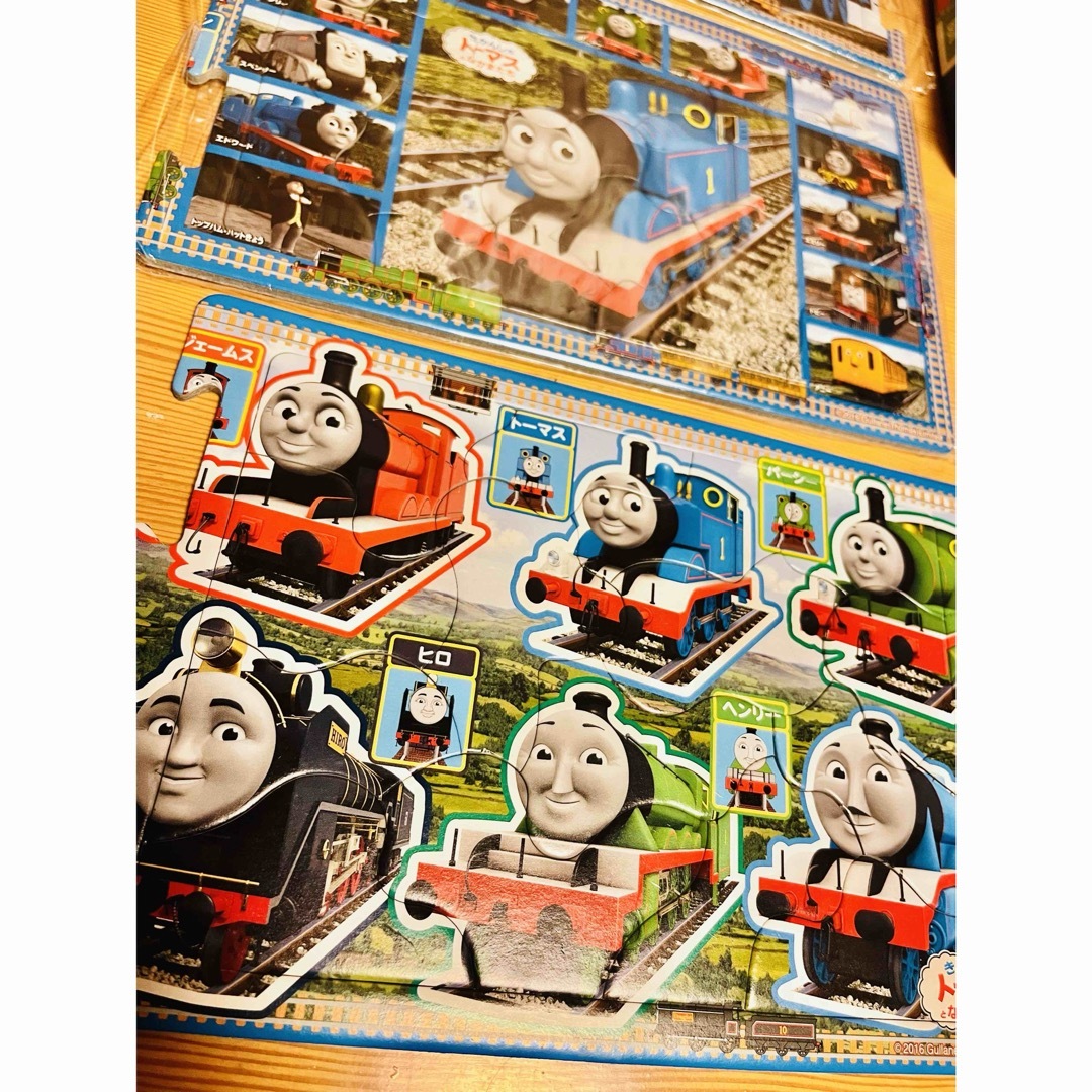 THOMAS(トーマス)のパズルセット 12セット ペッパピッグ トーマス 電車 知育玩具　モンテソーリー キッズ/ベビー/マタニティのおもちゃ(知育玩具)の商品写真