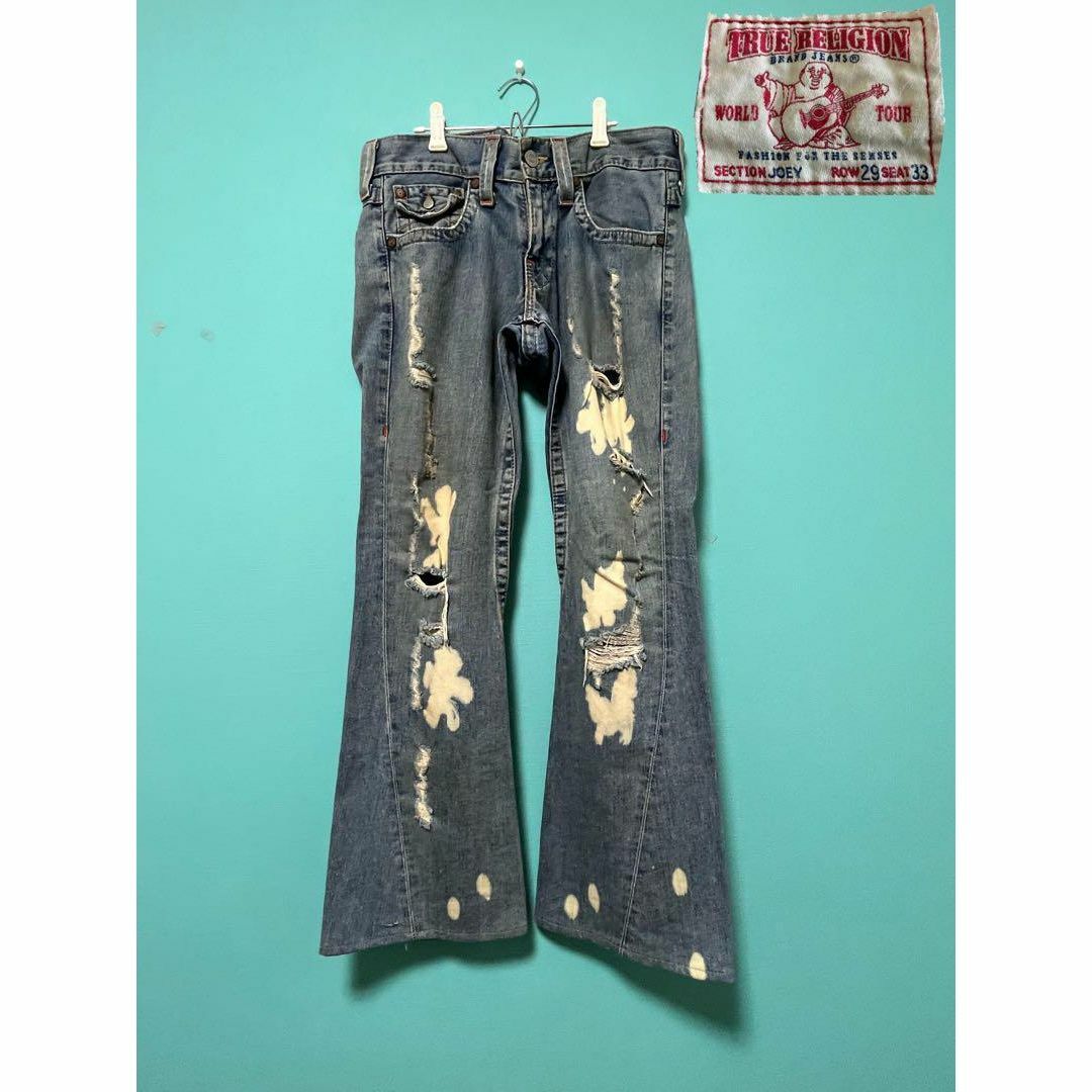 True religion トゥルーレリジョンSKINNY デニム ダメージ加工