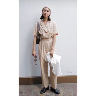 ランデブー(RANDEBOO)のRANDEBOO Stripe jumpsuit(オールインワン)