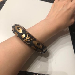 ルイ ヴィトン レオモノグラム バングル M65929 メッキ レディース LOUIS VUITTON 【1-0054041】