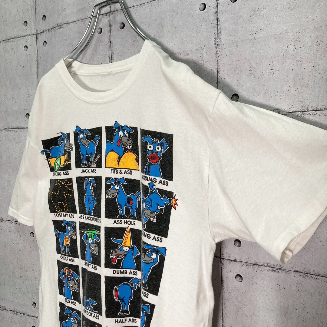 ART VINTAGE(アートヴィンテージ)の【レアデザイン】90s VINTAGE アートTシャツ 半袖 希少 古着 白 メンズのトップス(Tシャツ/カットソー(半袖/袖なし))の商品写真