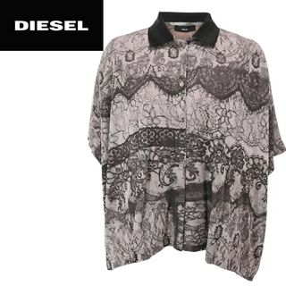 ディーゼル(DIESEL)の【新品】DIESELディーゼル レース柄 レーヨン ブラウス シャツ XS(シャツ/ブラウス(半袖/袖なし))