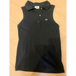 LACOSTE ラコステ ノースリーブ トップス レディース 美品 ブラック 黒