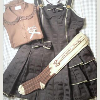 アンジェリックプリティー(Angelic Pretty)のロイチョコ  ローウエストJSK(ひざ丈ワンピース)