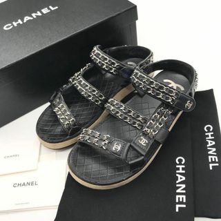 CHANEL シャネル スポーツサンダル スポサン シルバー 正規品