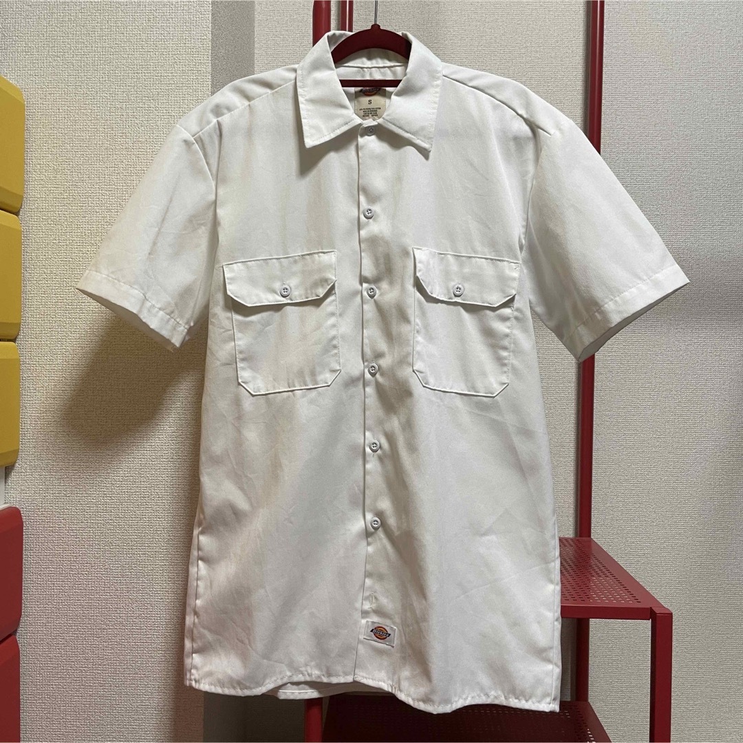 【アメリカ製】【超美品】ディッキーズ ワークシャツ 半袖 ホワイト