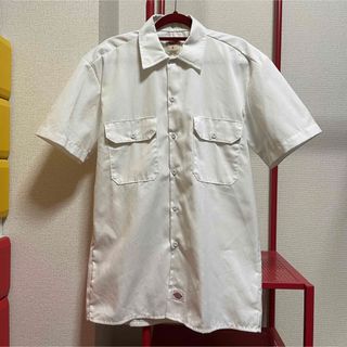 ディッキーズ(Dickies)の【アメリカ製】ディッキーズ ワークシャツ 半袖 ホワイト (ポロシャツ)