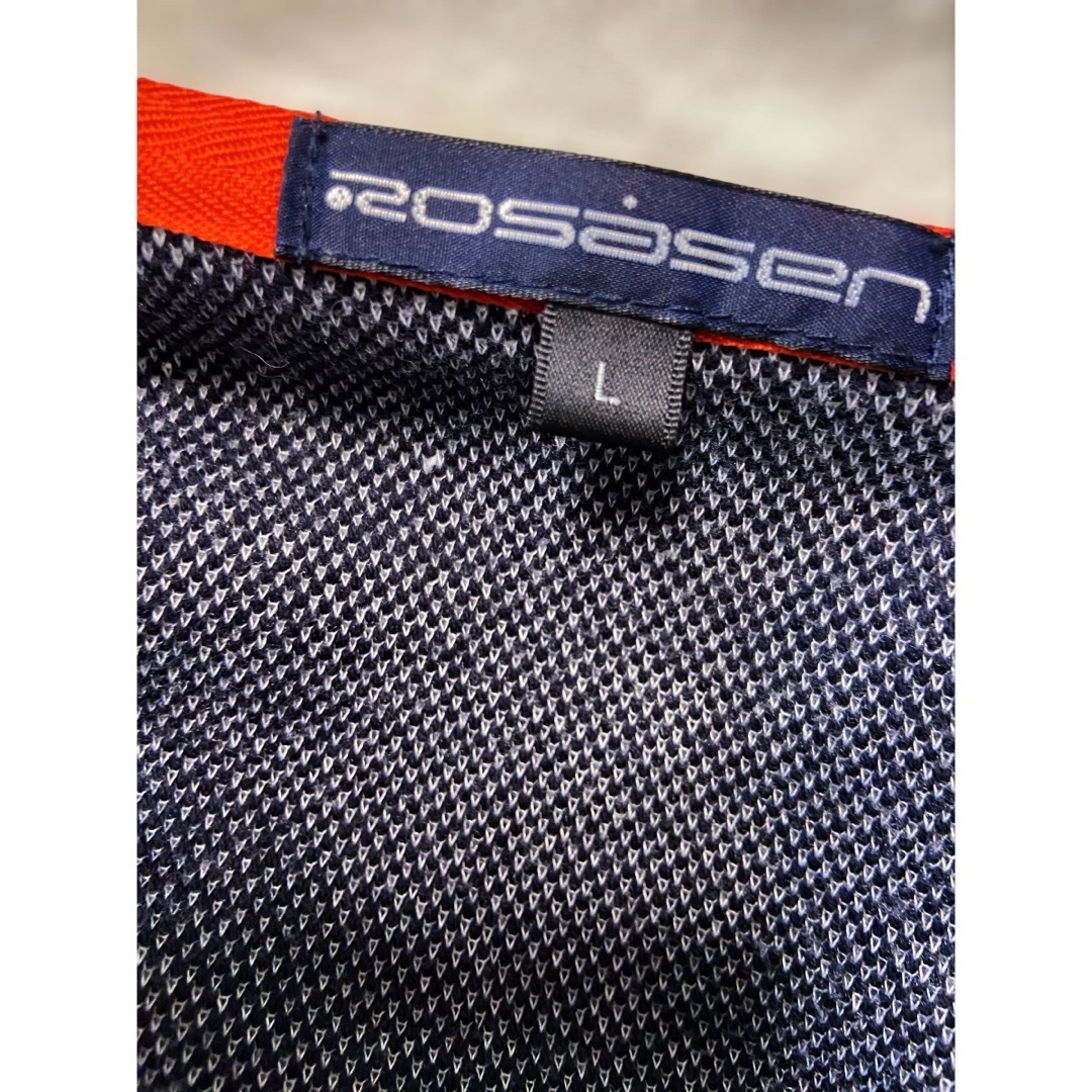 ROSASEN(ロサーゼン)の試着のみ美品！ROSASEN ロサーセン　ポロシャツ　レディースL 半袖シャツ スポーツ/アウトドアのゴルフ(ウエア)の商品写真