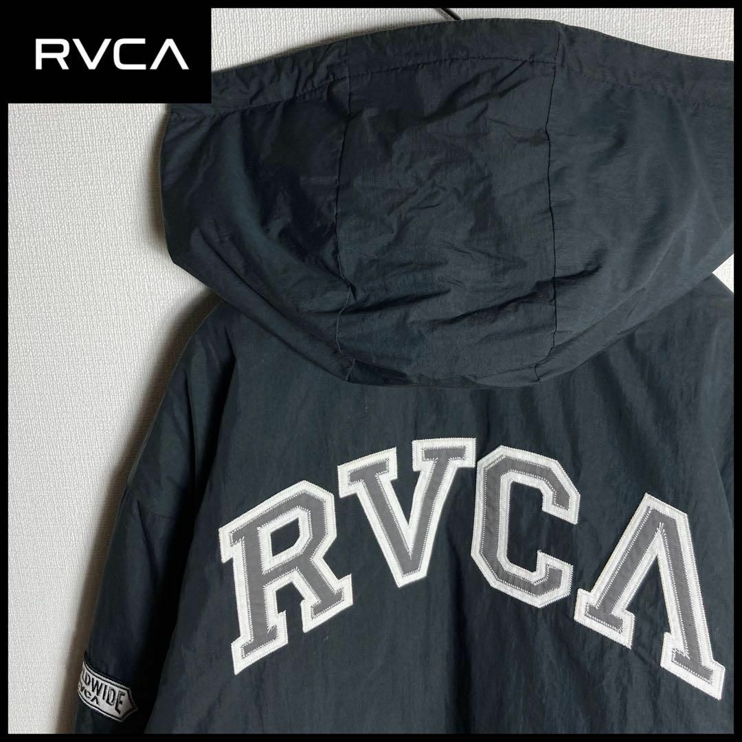 RVCA - 【厚手】ルーカ ビッグ刺繍ロゴ入りマウンテンパーカー 入手