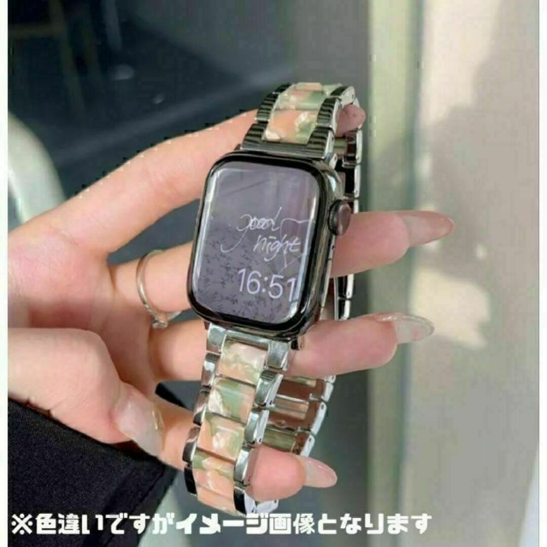 Apple Watch バンド 38/40/41mm 大理石 柄 メタル 新品