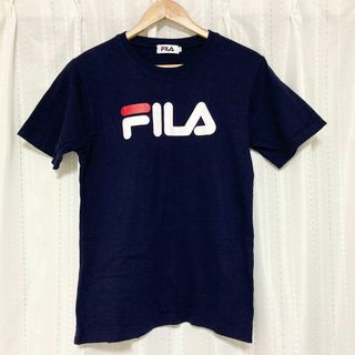 フィラ(FILA)のFILA　ロゴTシャツ　ネイビー　ユニセックスS(Tシャツ(半袖/袖なし))