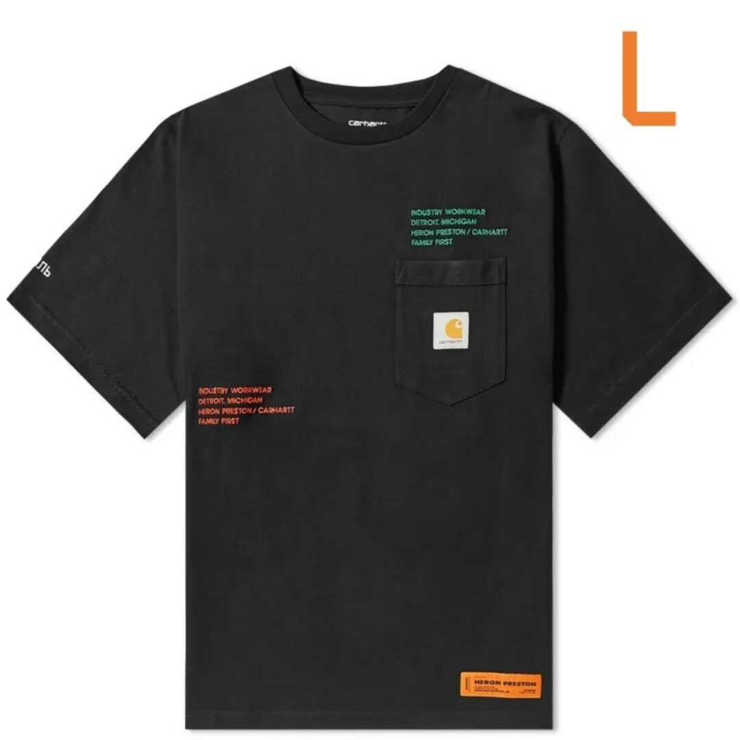 HERON PRESTON(ヘロンプレストン)のヘロンプレストン×カーハート コラボTシャツ L メンズのトップス(Tシャツ/カットソー(半袖/袖なし))の商品写真