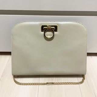 フェラガモ(Ferragamo)のフェラガモ　ガンチーニ チェーンショルダーバッグ 希少カラー ヴィンテージ(ショルダーバッグ)