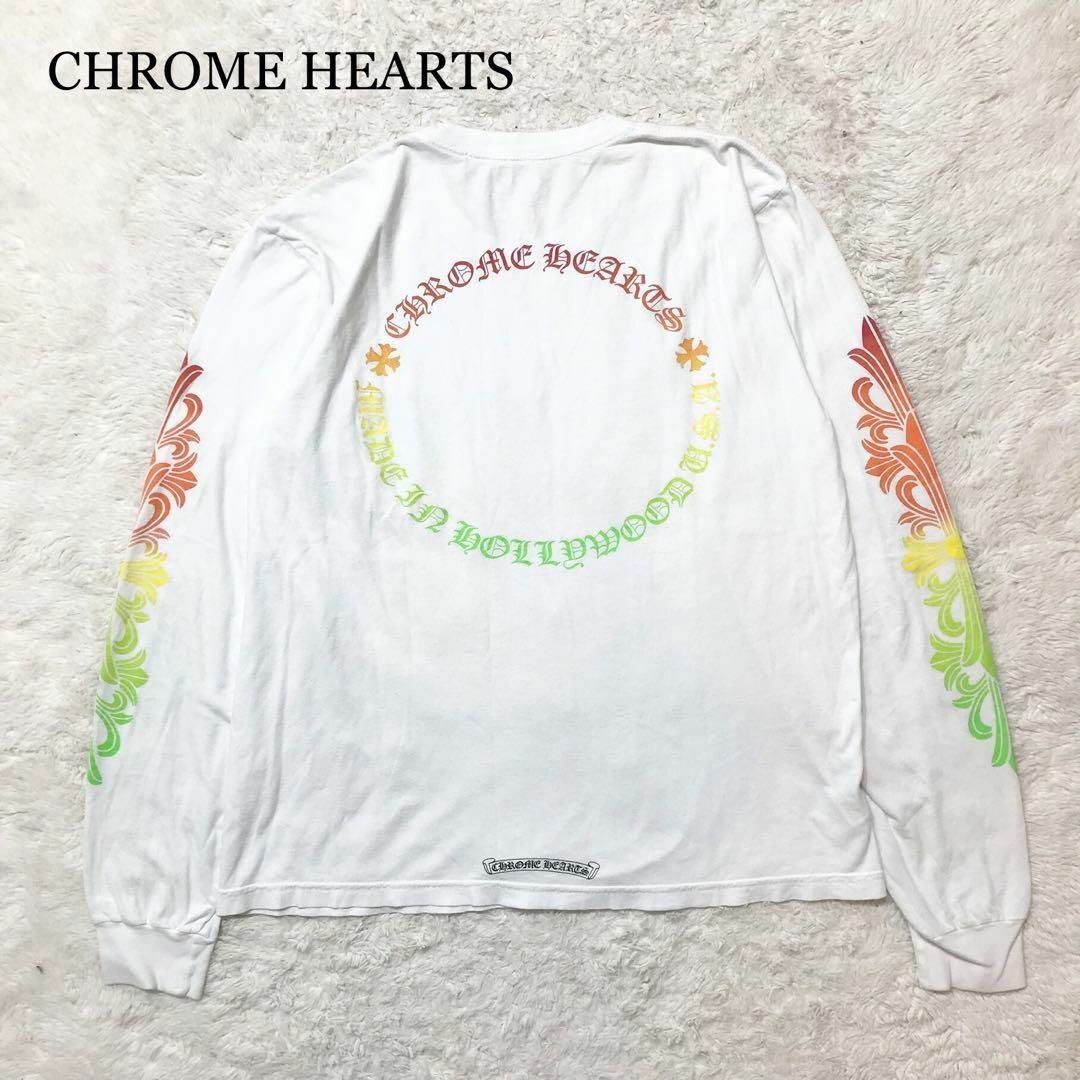 90s Chrome Hearts ラグラン 切り替え 袖プリント ロンT