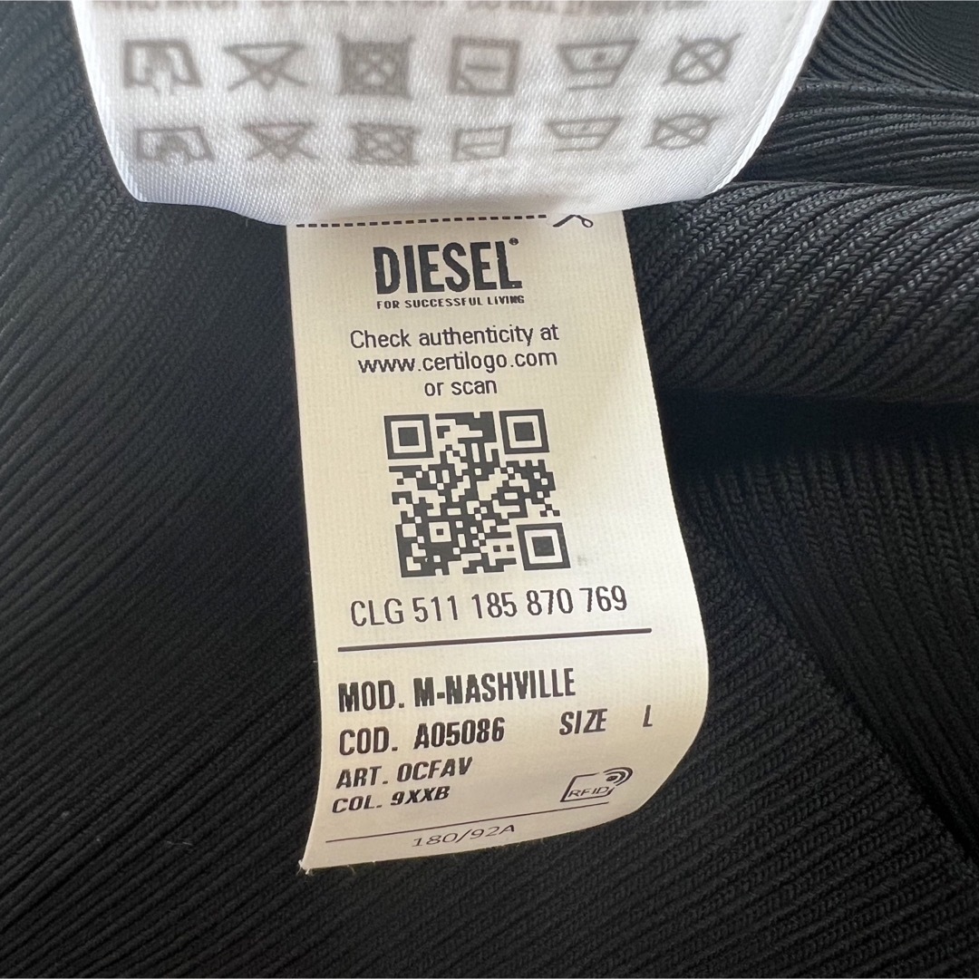 DIESEL - DIESEL ワンピース ドレス ニット ロゴ フロントオープン