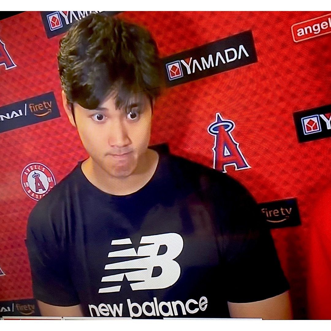 New Balance 大谷翔平選手着用 スタックドロゴ Tシャツ ブラック L