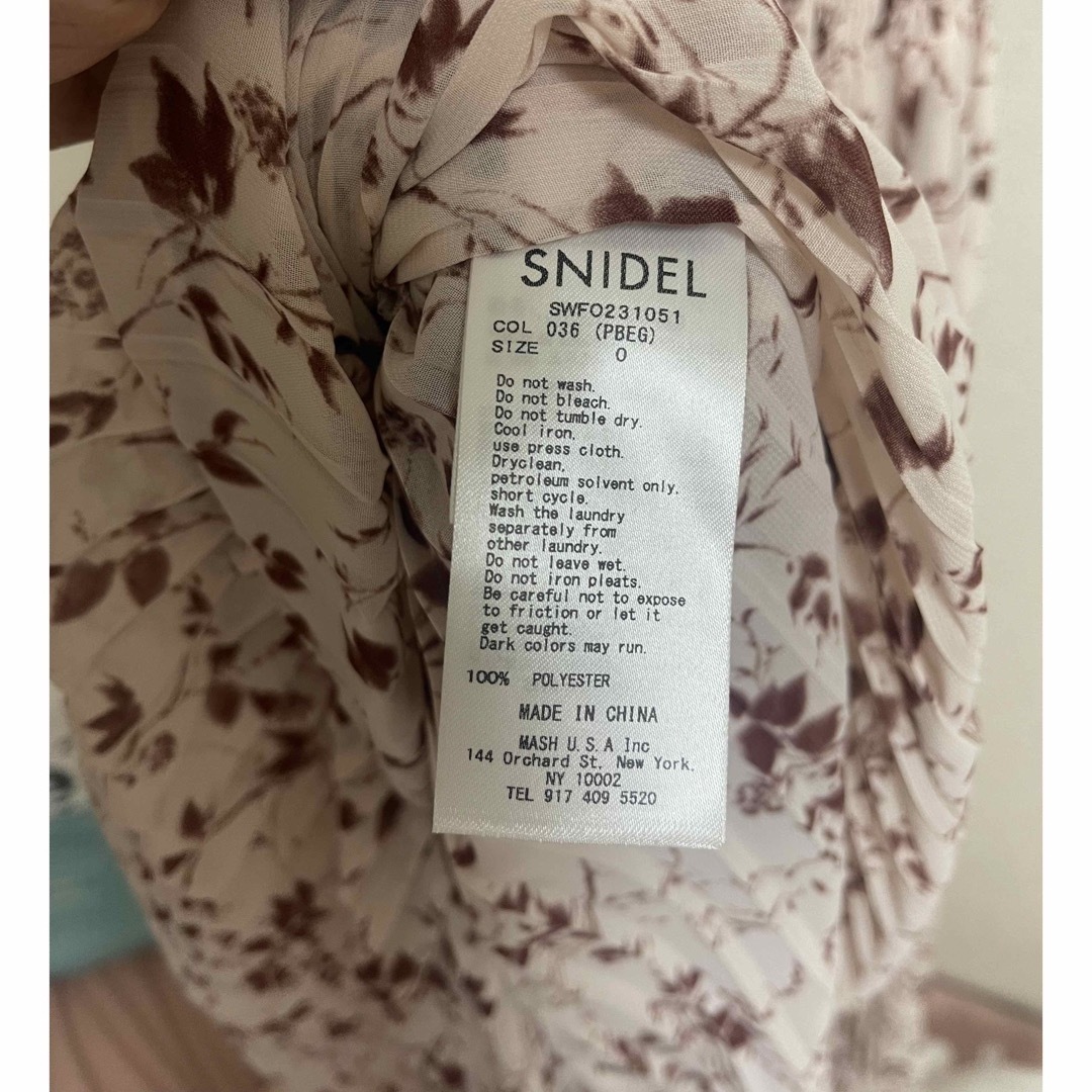 SNIDEL - snidel フリルプリーツワンピース 0サイズの通販 by 