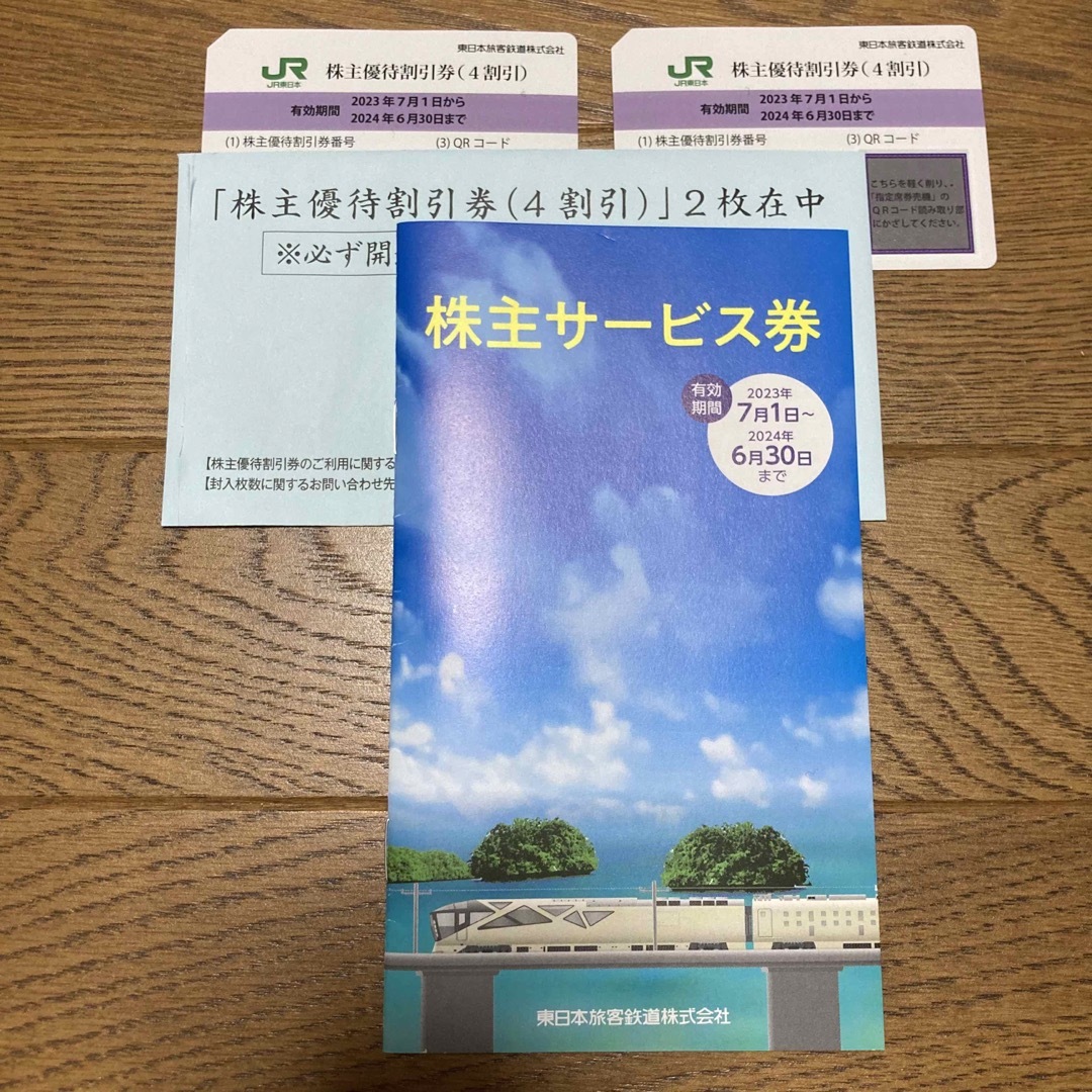 JR東日本　株主優待割引券　＋　株主サービス券