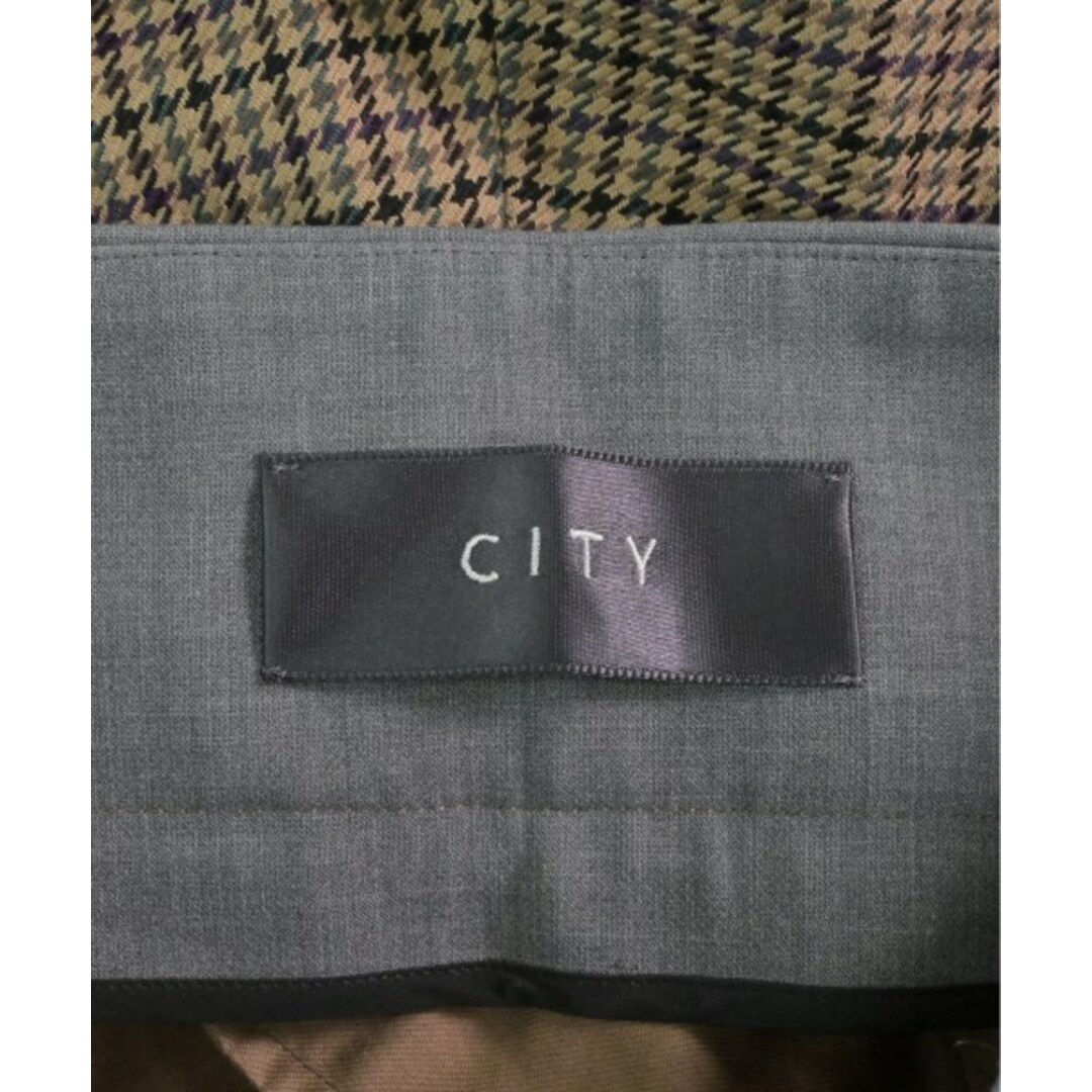 CITY(シティ)のCITY シティ パンツ（その他） 0(XS位) ベージュx黒等(千鳥格子) 【古着】【中古】 レディースのパンツ(その他)の商品写真