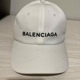 バレンシアガ(Balenciaga)のバレンシアガ　キャップ　帽子　ハット　白　ホワイト　ロゴ　L(キャップ)