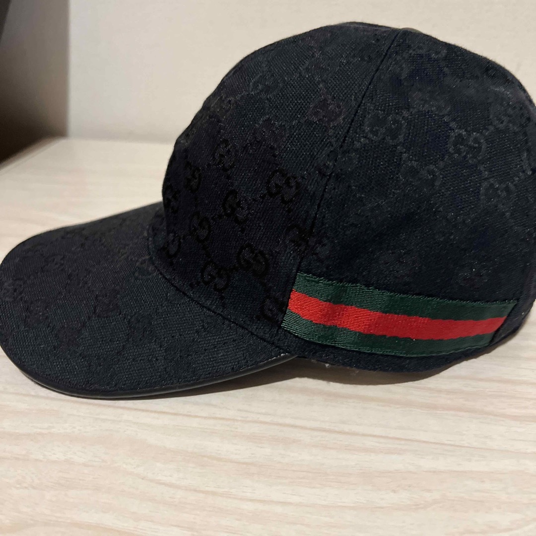 Gucci(グッチ)のグッチ　キャップ　帽子　ハット　シェリーライン　黒　ブラック　M  メンズの帽子(キャップ)の商品写真