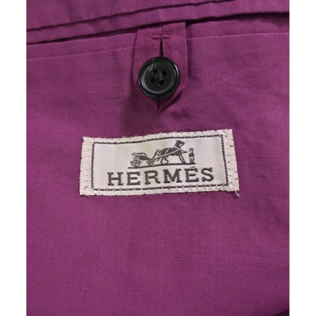 Hermes(エルメス)のHERMES エルメス テーラードジャケット 46(M位) 赤紫系 【古着】【中古】 メンズのジャケット/アウター(テーラードジャケット)の商品写真