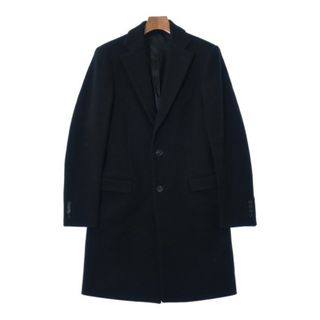 ラフシモンズ(RAF SIMONS)のRAF SIMONS ラフシモンズ チェスターコート 44(S位) 黒 【古着】【中古】(チェスターコート)