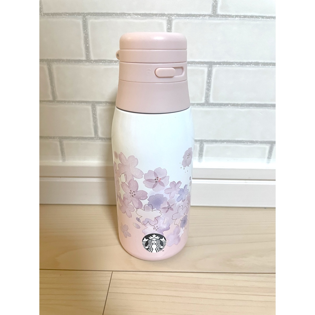 Starbucks(スターバックス)の新品未使用⭐︎SAKURA2023ハンドルリッドステンレスボトル355ml インテリア/住まい/日用品のキッチン/食器(タンブラー)の商品写真